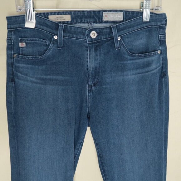 Adriano Goldschmied Jeans Prima Mid Rise Cigarette Blue Contour 360 Women's 28 - Picture 2 of 15
